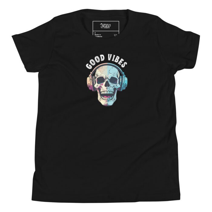 Born 2 Dominate - Good Vibes Youth Short Sleeve T-Shirt - Image 4